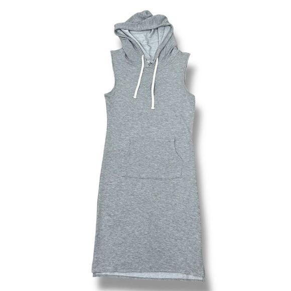 Active USA Sleeveless Hoodie Sheath Dress Grey Small - Picture 12 of 12